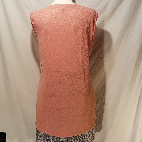 Rubbish tunic tank top peach scoop neck M texture - Picture 5 of 8